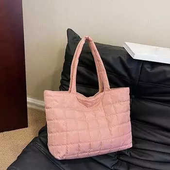 Высококачественная зимняя большая модная сумка-тоут с перьями, женская сумка под мышкой, стеганая однотонная дизайнерская сумка через плечо 37x12x29cm зелёный