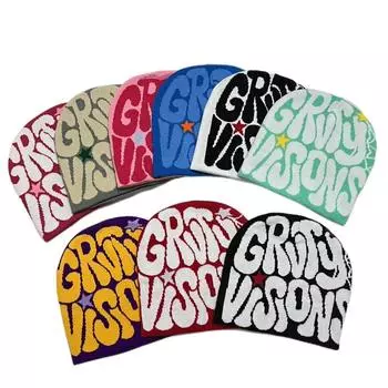 Высококачественная зимняя простая шапка-бини из 100% акрила, теплая вязаная шапка белый