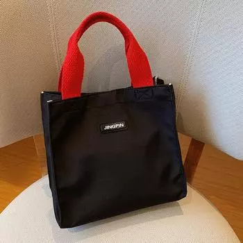 Высококачественное чувство разных вещей для женщин, новая изысканная маленькая тканевая сумка Bento Bag, модная однотонная сумка