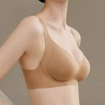 Высококачественное французское легкое роскошное латексное нижнее белье без стального кольца для регулировки, женский бюстгальтер, цельный S(70ABCD) чёрный