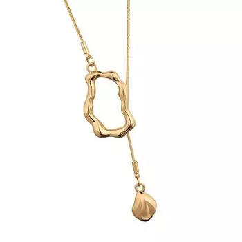 Высококачественное геометрическое ожерелье-подвеска, изящное серебряное и золотое геометрическое ожерелье-подвеска для модных женщин золотой