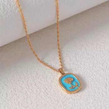 Высококачественное изысканное эмалированное ожерелье с капающей розой для женщин, легкая роскошная цепочка на ключицу