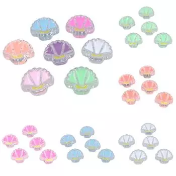 Высококачественное капающее масло, модный браслет, ожерелье, изготовление креативных акриловых изделий ручной работы, прозрачный материал, ювелирные изделия, аксессуары, 5 шт., ракушки, свободные бусины розовый