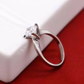 Высококачественное классическое женское кольцо из стерлингового серебра 925 пробы, кольцо с кубическим цирконием AAAAA, обручальное кольцо, ювелирное украшение в подарок, бесплатная подарочная коробка 5