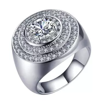 Высококачественное кольцо для часов с диском из циркона, кольцо из циркона с микроинкрустацией, кольцо, обручальное кольцо с бриллиантом 12