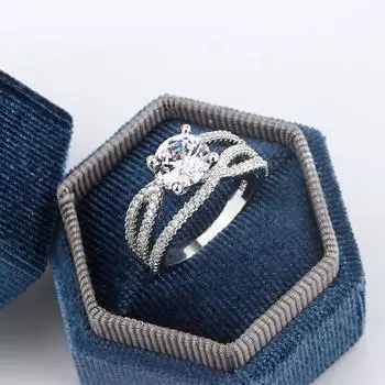 Высококачественное кольцо для женщин, классическое многослойное блестящее циркониевое кольцо, высококачественные украшения для вечеринок, подарок на годовщину 10 белый