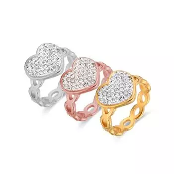 Высококачественное кольцо из нержавеющей стали золотого цвета с кубическим цирконием для женщин и мужчин, ажурный дизайн, украшения в стиле панк 6 золотой