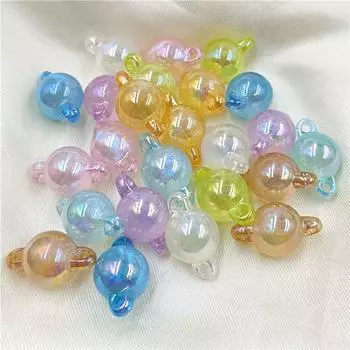 Высококачественное креативное ожерелье, изготовление ювелирных изделий, подвески, двойное ушко, коннектор ручной работы, круглые бусины, УФ-светящийся, материал «сделай сам», браслет 10 шт. коричневый