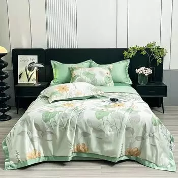 Высококачественное летнее одеяло с цветочным рисунком, роскошное, приятное для кожи, мягкое, удобное, стираемое в стиральной машине тонкое одеяло 200X230cm 1pcs