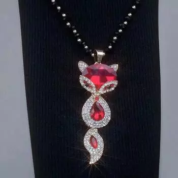 Высококачественное модное ожерелье для женщин красный