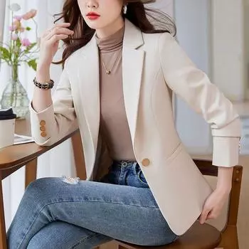 Высококачественное новое весенне-осеннее женское пальто для миниатюрных дам, стильное, повседневное и модное, высококлассный пиджак с подкладкой на плечах S