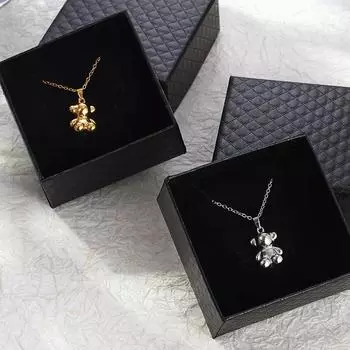 «Высококачественное ожерелье из нержавеющей стали с подвеской в виде медведя для женщин» 18K