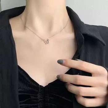 Высококачественное ожерелье с бабочкой, женская ниша, индифферентный стиль, стиль блогера, индивидуальность, модная женщина