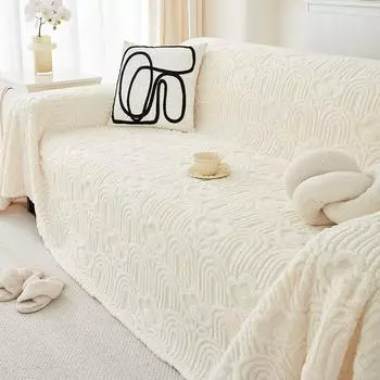 Высококачественное плюшевое полотенце для дивана с радужным цветком для гостиной, универсальное нескользящее пылезащитное покрытие для дивана 180*130cm