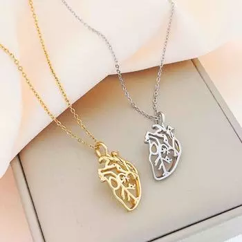 Высококачественное роскошное ожерелье не теряет цвет новое ожерелье сердце титановое стальное ожерелье модное женское ожерелье золотой
