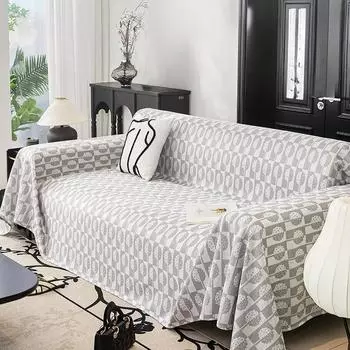 Высококачественное скандинавское полотенце для дивана из ледяного шелка, полностью покрытый летний чехол для дивана, универсальный нескользящий чехол 180*130cm