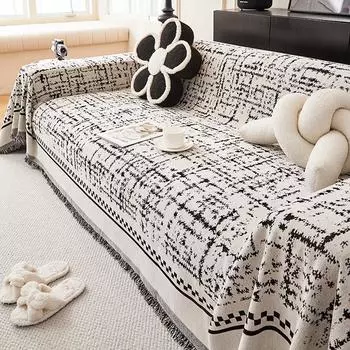Высококачественное скандинавское полотенце для дивана, полное покрытие, ткань из синели, нескользящий чехол для дивана, универсальный чехол, универсальная пылезащитная подушка для четырех сезонов 180*130cm
