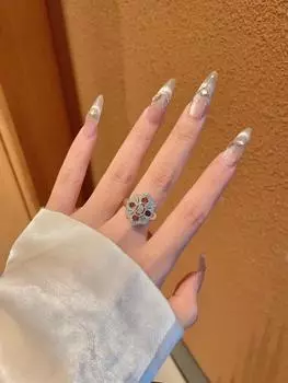 Высококачественное ювелирное кольцо из серебра 925 пробы, изысканный безупречный наряд богини, изящная ручная работа, подарок, размер 678 6