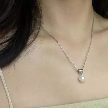 Высококачественное жемчужное ожерелье на небольшую талию для женщин, цепочка из стерлингового серебра S925, универсальная и элегантная цепочка на ключицу для поездок на работу 45CM
