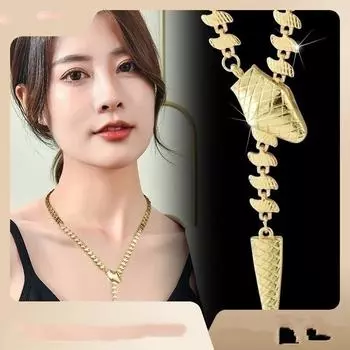 Высококачественное женское колье в форме змеи 18K