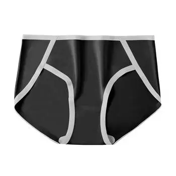 Высококачественное женское нижнее белье без следов, цельные высококачественные антибактериальные дышащие треугольные брюки из чистого хлопка M чёрный