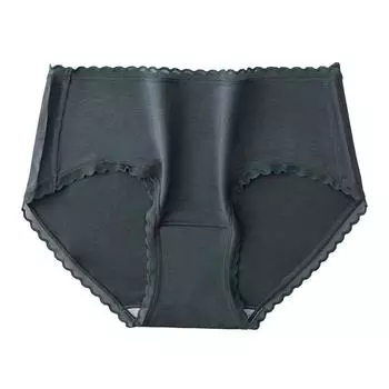 Высококачественное женское нижнее белье со средней талией, кружевное нижнее белье из чистого хлопка, антибактериальные треугольные брюки M