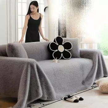 Высококачественное зимнее утепленное зимнее полотенце из норкового меха, диванное полотенце, новая подушка, встроенный чехол, одеяло, полотенце 180*130cm