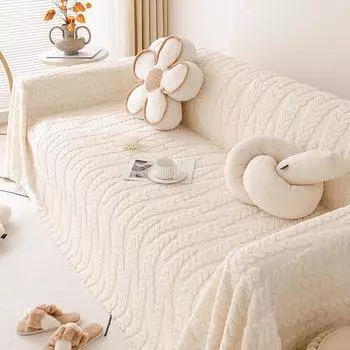 Высококачественное зимнее зимнее полотенце для спинки дивана, универсальный универсальный чехол, пылезащитный чехол для гостиной, шерстяное одеяло с ворсом 180*130cm