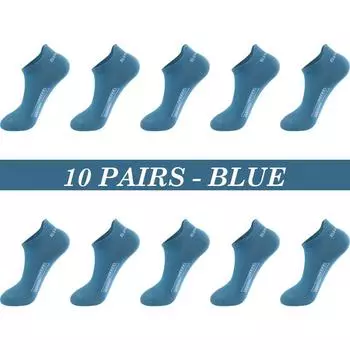 Высококачественные 10 пар мужских носков из хлопка, летние спортивные дышащие носки до щиколотки, сетчатые повседневные спортивные тонкие короткие большие размеры 39-48 EU39-43