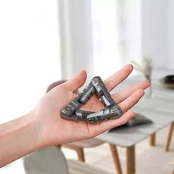 Высококачественные 2 шт. сплава массажные цепочки для пальцев - изысканно изготовленные игрушки для снятия стресса на кончиках пальцев, идеальные металлические игровые предметы для расслабления пальцев A