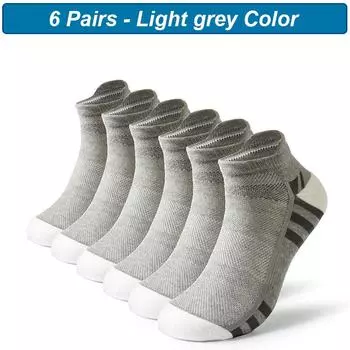 Высококачественные 6 пар мужских спортивных носков, повседневные, дышащие, удобные, мужские носки для бега, новые, большие размеры EU39-46 EU39-46