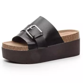 Высококачественные 7 см босоножки из натуральной коровьей кожи с открытым носком, брендовые сандалии на платформе, танкетке, женские ретро-тапочки, женская летняя мода 33 белый