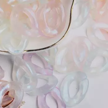 Высококачественные акриловые аксессуары, DIY браслет, изготовление ювелирных изделий, флуоресцентные 100 шт., модные витые бусины-цепочки, свободные бусины 100pcs разноцветный