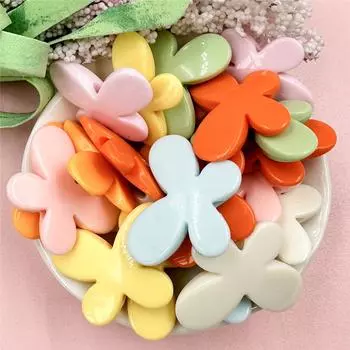 Высококачественные акриловые серьги-бусины для самостоятельного изготовления, аксессуары для телефонной цепочки, 20 шт., бусины ручной работы, кремовые бусины-бабочки, макароны 21,5 x 29,2 мм светло-фиолетовый