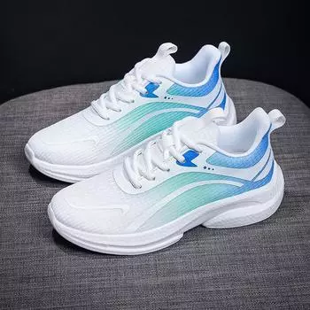 Высококачественные амортизирующие кроссовки с мягкой подошвой, эластичные, женские, всесезонные, спортивная обувь, тонкая сетка, дышащая, повседневная женская обувь 36