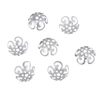 Высококачественные аксессуары 100 шт/200 шт., украшения для волос своими руками, бусины, колпачки, полые цветочные модные аксессуары для изготовления ювелирных изделий золотистый