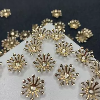 Высококачественные аксессуары для украшений своими руками в виде восьми когтей, 100 шт., головной убор, простые материалы, железо 10 мм/15 мм, маленькая заколка для бусин в виде цветка 10mm