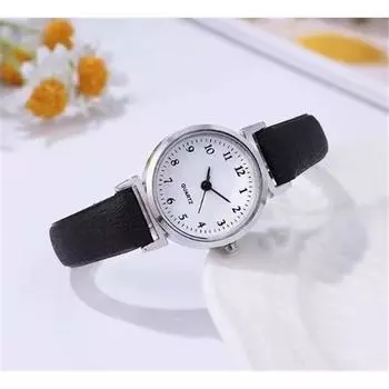 Высококачественные брендовые кварцевые часы женские модные повседневные часы с маленьким циферблатом наручные часы с ремешком из искусственной кожи для женщин чёрный