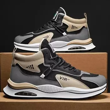 Высококачественные брендовые мужские кроссовки, новые дышащие модные повседневные спортивные туфли для мужчин с толстой подошвой и высоким верхом, дикие туфли для мужчин 39