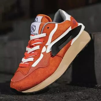 Высококачественные брендовые повседневные кроссовки для мужчин, ретро-кроссовки для бега, мужские дизайнерские тренировочные кроссовки, модные оранжевые туфли на платформе для мужчин 39