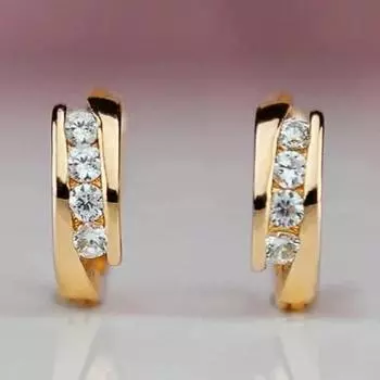 Высококачественные бриллиантовые серьги, новые модные и супер-блестящие темпераментные серьги, изысканные универсальные круглые и тонкие серьги для женщин