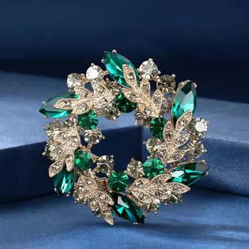 Высококачественные броши, украшения для корсажа, стразы, хрустальная баухиния, женские пиджаки, ретро-броши красный