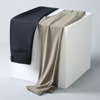 Высококачественные брюки Four Anti Ice Silk, мужские летние тонкие брюки из тренда универсальных узких прямых повседневных брюк с драпировкой 29