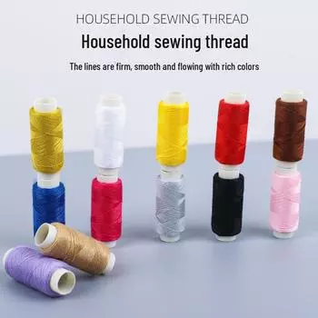 Высококачественные черно-белые полиэстеровые швейные нитки в рулоне для ручного шитья Purple фиолетовый