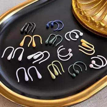 Высококачественные цветные геометрические керамические серьги — удобные для сна, уникальный дизайн. A2083 чёрный