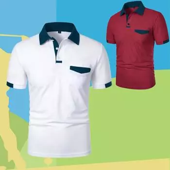 Высококачественные деловые повседневные мужские рубашки поло с полосатыми лацканами, повседневная футболка с короткими рукавами, топ Yasheng S темно-синий
