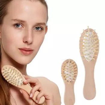 Высококачественные деревянные расчески для ухода за волосами Портативные и компактные массажные расчески, которые не повреждают волосы Деревянные расчески для ухода за волосами Small