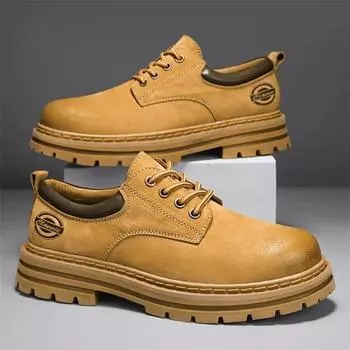 Высококачественные ДИЗАЙНЕРЫ, мужские туфли на шнуровке, для отдыха на открытом воздухе, из натуральной кожи, черные, с навершием, деловые, рабочие, мужские, повседневные, размер 39-45 39