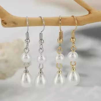 Высококачественные длинные серьги с кисточками из 18-каратного жемчуга: Просто и модно золотой