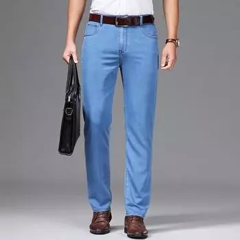 Высококачественные длинные штапельные хлопковые удобные, приятные для кожи молодежные деловые прямые джинсы 32
